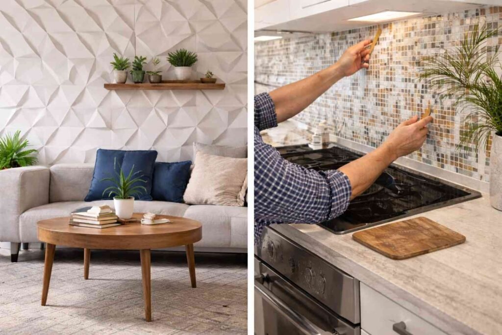 3D Wall Patterns and Peel-and-Stick Tiles 